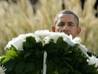 Obama places wreath at Pentagon 9/11 ceremony