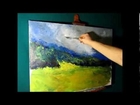 Heavy Textured Oil Painting, Landscape Part I, Canvas Painting Techniques By Sergey Gusev