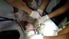 Baby rescued from pipe in China