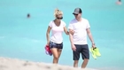 Michael Bublé and Pregnant Wife Luisana Lopilato Look Loved Up on Beach Walk